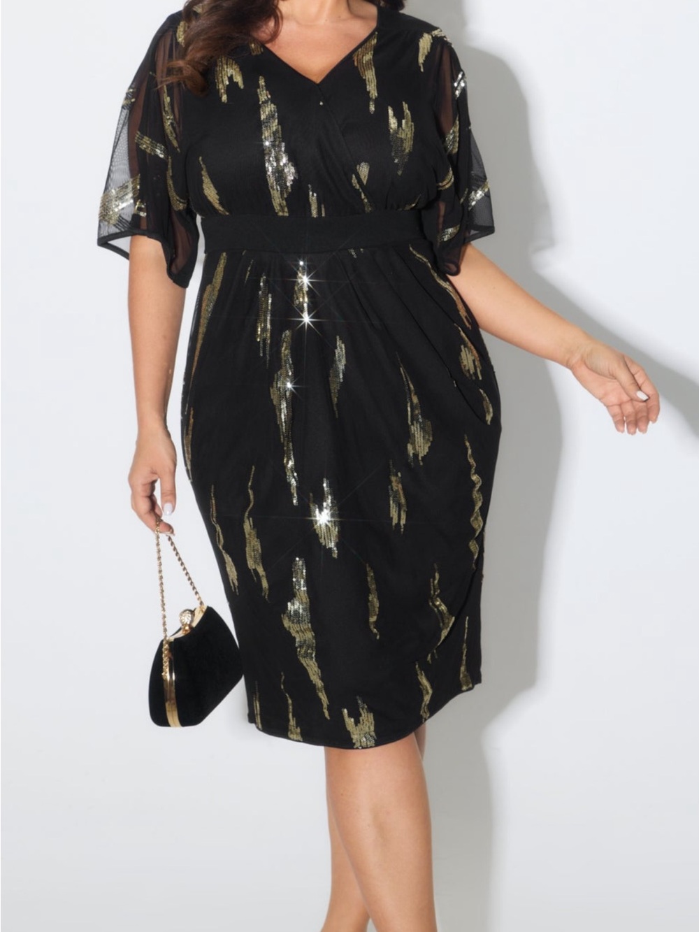 NWT - Black/gold Bloomchic Dress - Size 14/16 - Picture 3 of 8